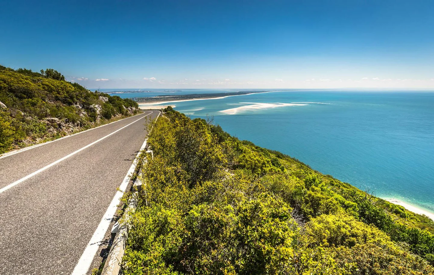 Coastal road scenery on the Portugal Grand Prix Supercar Tour