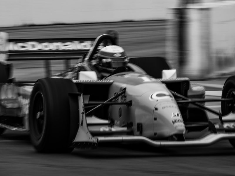Single-seater racing car on track