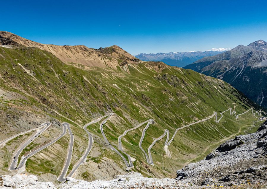 Hairpin bends of the Stelvio Pass